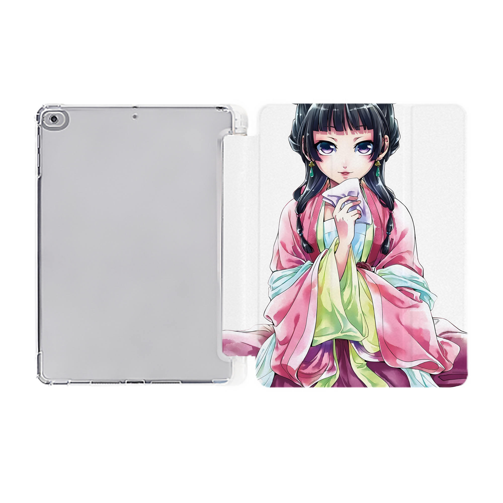 （画像用） 薬屋のひとりごと The Apothecary Diaries IPad ケース ペン収納付き 三つ折りスタンド PUレザー×シリコン 対応機種9.5/10.5/10.9インチ